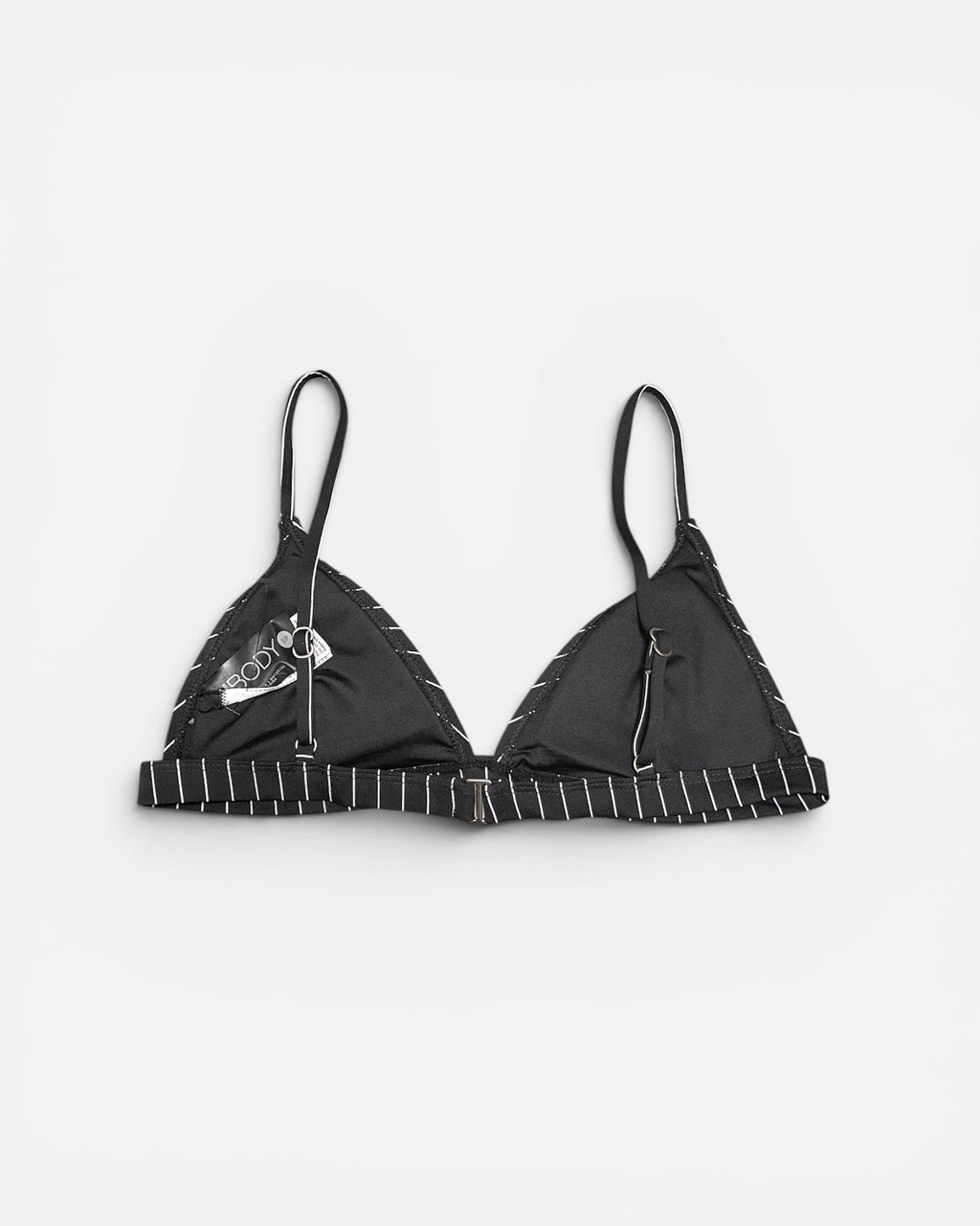 Cotton On Body Black Striped Bikini Top