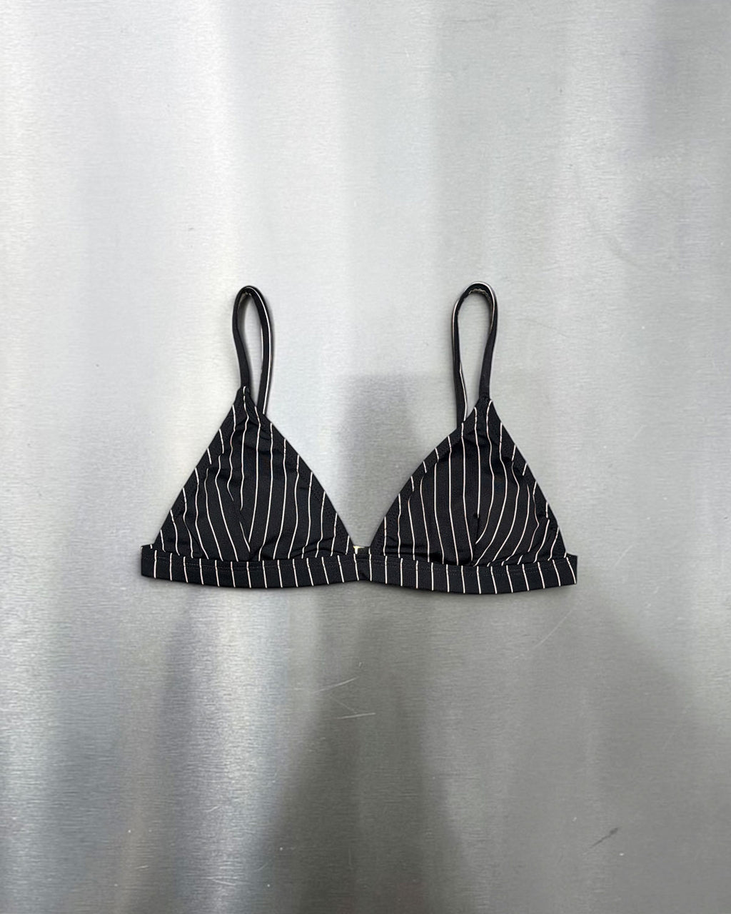 Cotton On Body Black Striped Bikini Top