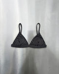 Cotton On Body Black Striped Bikini Top