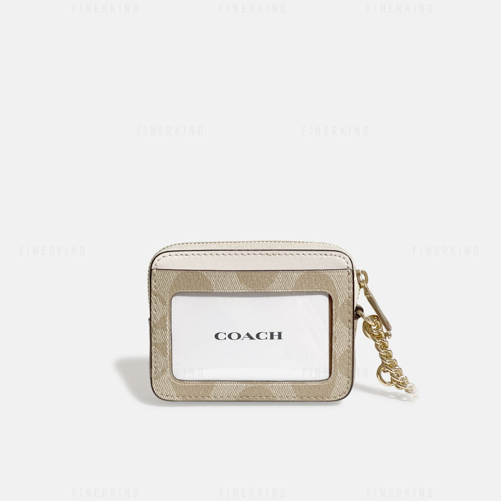 Coach Zip Card Case with Chain
