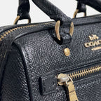 Coach Micro Rowan Black Hand Bag (with Strap) Rare