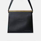 Gucci Vintage Black Leather and Gold Hardware Shoulder Bag