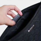 Gucci GG Black and Cream Boat Pochette Bag