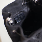 Gucci Canvas and Leather in Classic Black Bucket Bag