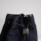 Gucci Canvas and Leather in Classic Black Bucket Bag