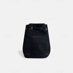 Gucci Canvas and Leather in Classic Black Bucket Bag