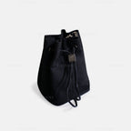 Gucci Canvas and Leather in Classic Black Bucket Bag