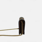 Gucci Ophidia GG Sherry Line Leather Compact Wallet on Chain