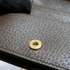Gucci Ophidia GG Sherry Line Leather Compact Wallet on Chain