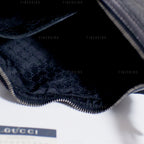 Gucci Cherry Line Black Denim Hobo Bag
