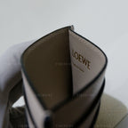 Loewe Light Oat Repeat Plain Cardholder in Embossed Silk Calfskin
