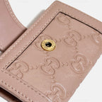 Gucci GG Pink Leather and Gold 6 Rings Key Holder