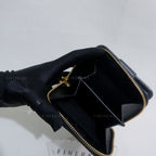 Prada Black Saffiano Leather Compact Wallet