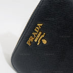 Prada Black Saffiano Leather Compact Wallet