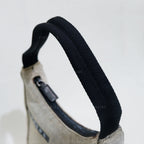 Prada Mini Hobo Gray/Beige Canvas Handbag