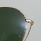 Rayban Round Sunglasses / Shades in Gold and Green Size 51