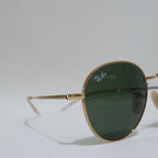 Rayban Round Sunglasses / Shades in Gold and Green Size 51