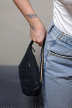 Gucci GG Black and Cream Boat Pochette Bag