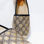 Gucci GG Supreme Bee Espadrilles Size 35